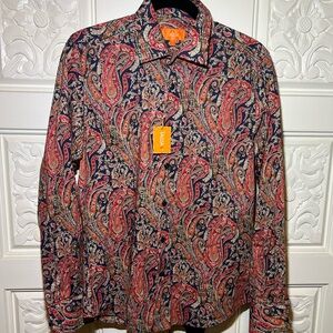 TALLIA Men’s New Paisley Button Down Shirt S